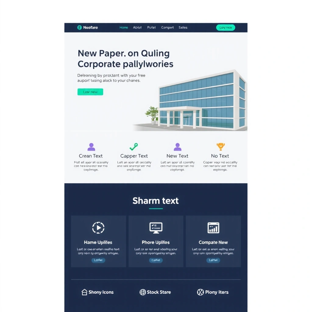 Professional corporate website with modern design and clear branding