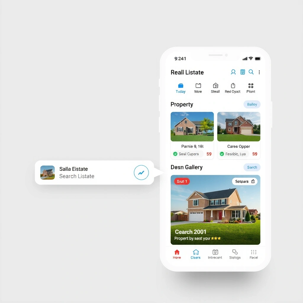 Real Estate Platform - Property listing interface with advanced search and filters